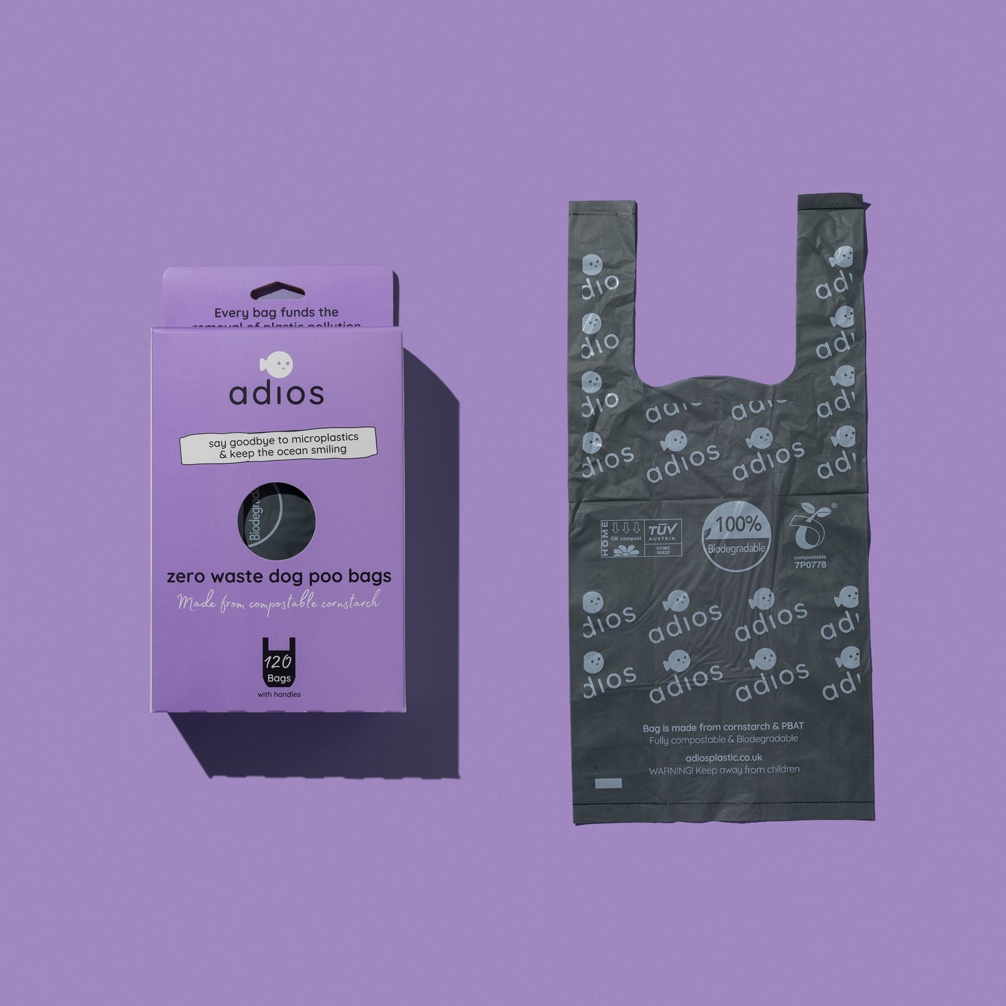 Large handled bags - 120pcs - "Loose" - Grey