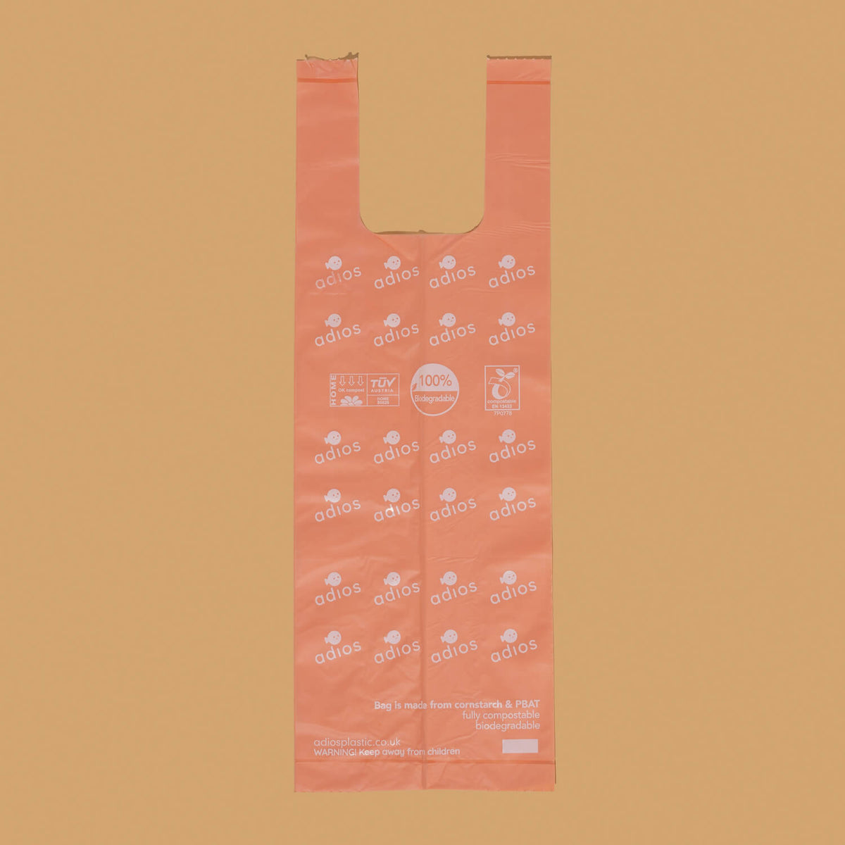 8 rolls in Pink (120 bags) - Handle on a roll (12 x 7")