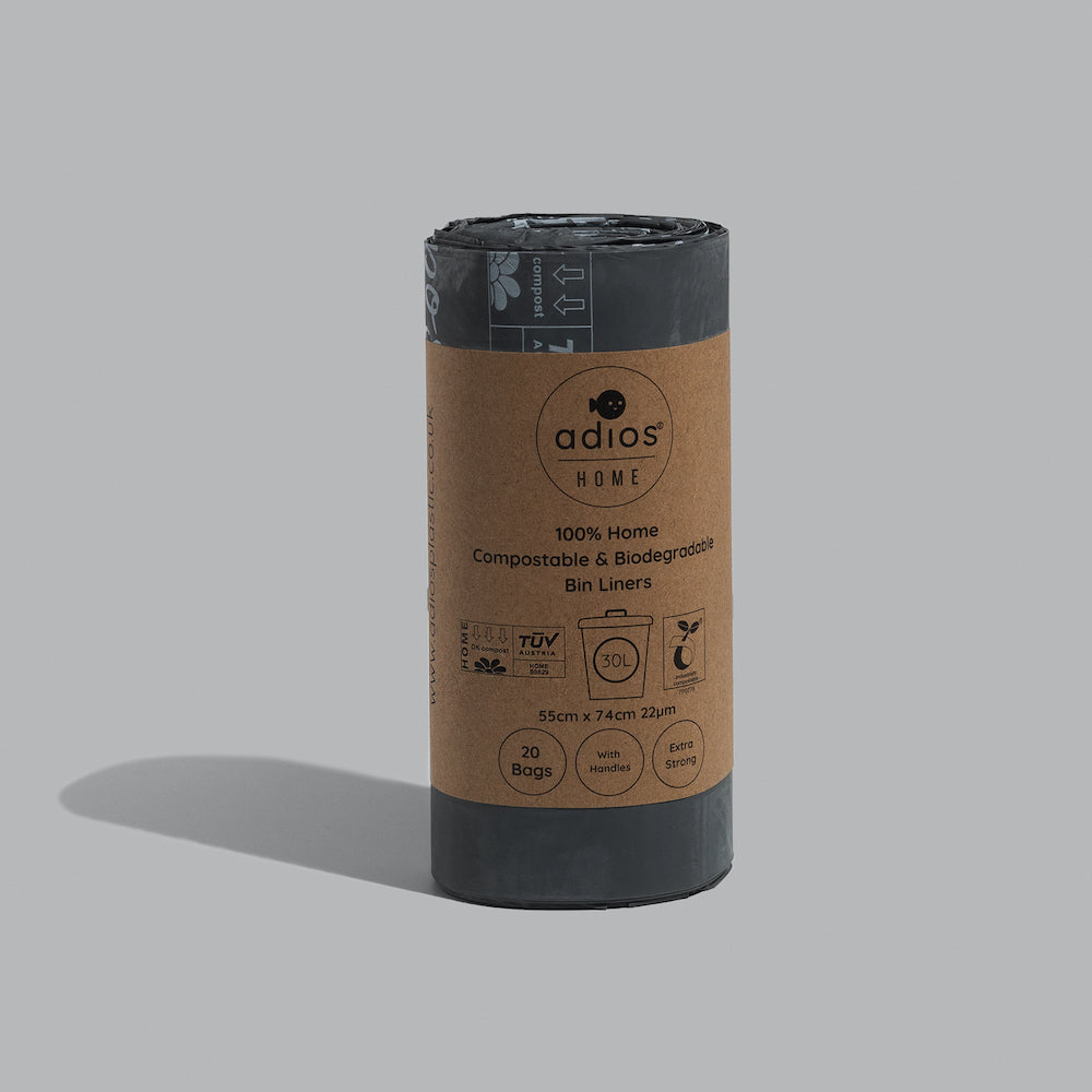 30L Compostable Bin Liners with Handles - 1 Roll (20 bags) - 30L - Pack of 20 bags