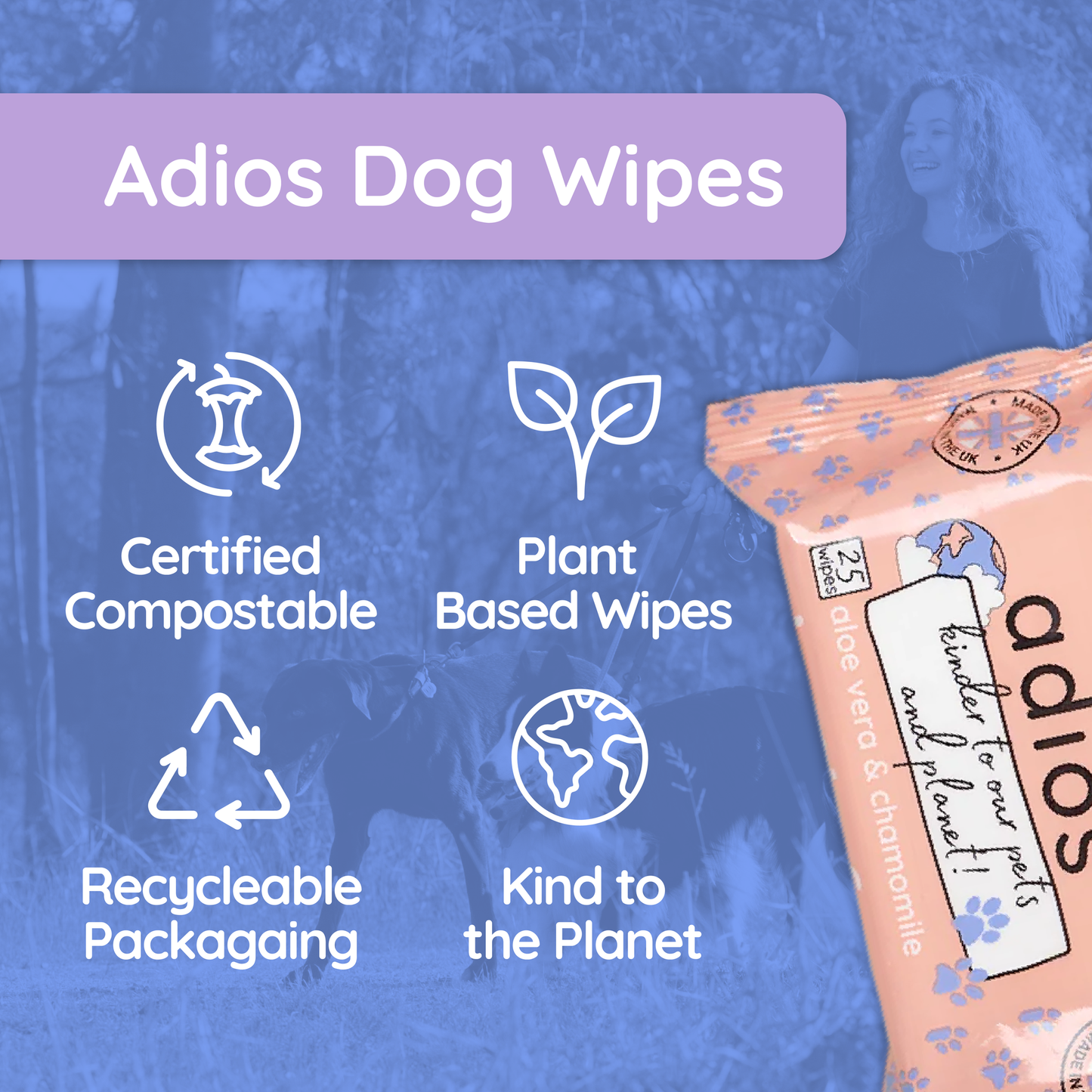 Compostable Pet Wipes 25pk