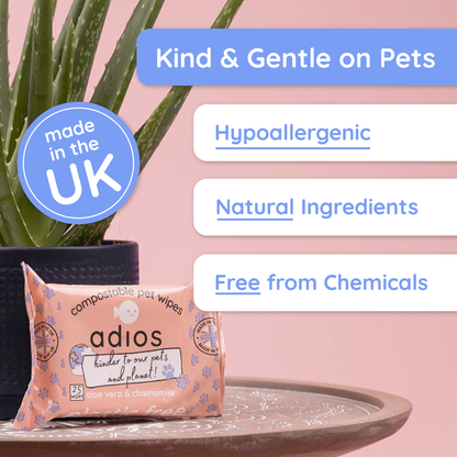 Compostable Pet Wipes 25pk